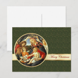 Madonna de Botticelli. Carte postale de Noël Art