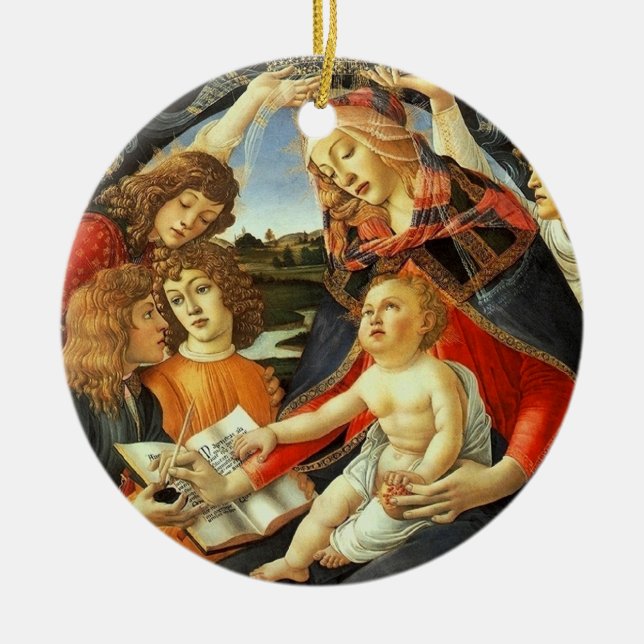 Madonna de Botticelli. Ornement cadeau de Noël (Devant)