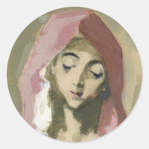 Madonna de la Charité, Helene Schjerfbeck Classic Round Sticker