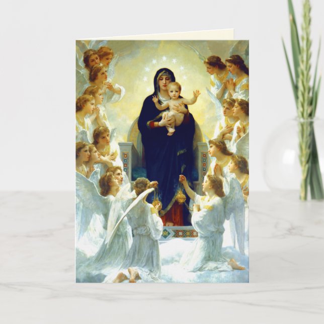 Madonna de W.Bouguereau. Cartes de Noël Art (Devant)