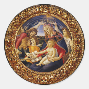 Madonna del Magnificat Classic Round Sticker