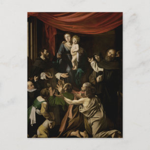Madonna des Roses par Caravaggio Carte postale