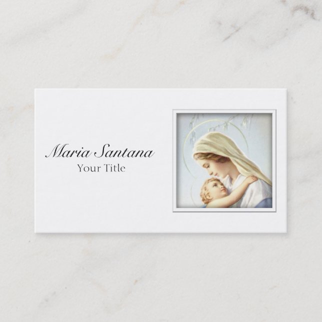 Madonna et carte de visite d'enfant (Devant)
