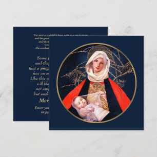 Madonna et Child. Carte de Noël religieuse