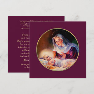 Madonna et Child. Cartes de Noël religieuses