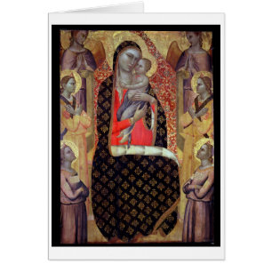 Madonna et enfant couronnés avec six anges