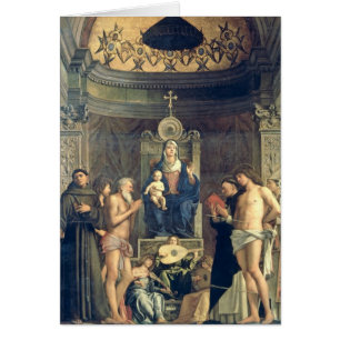 Madonna et enfant couronnés entre les solides