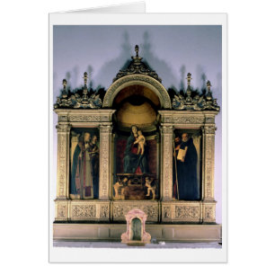 Madonna et Enfant et Saints (retable triptyque)