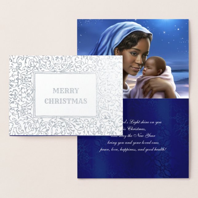 Madonna et Enfant Luxe Véritable Foil Cartes de No (Affichage)