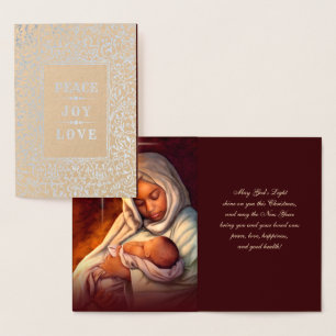 Madonna et Enfant Luxe Véritable Foil Cartes de No