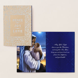 Madonna et Enfant Luxe Véritable Foil Cartes de No