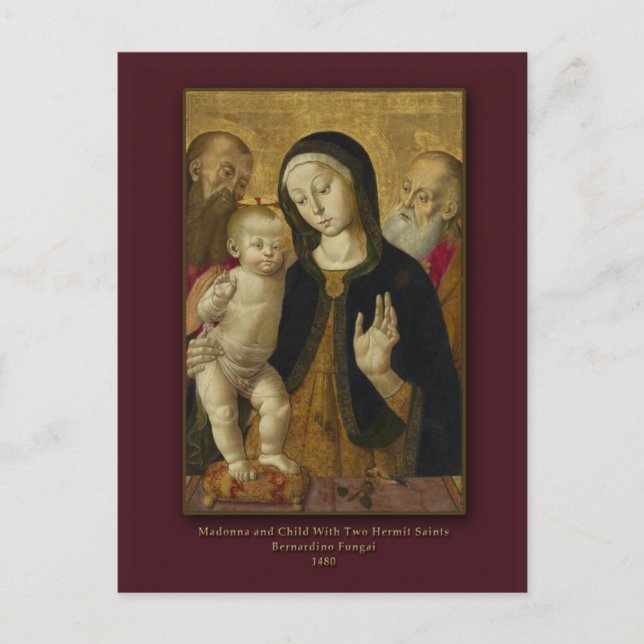 Madonna et l'enfant B. Fungai Carte de Noël (Devant)