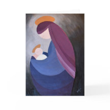 Madonna et l'enfant Carte de Noël pliée