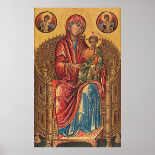 Madonna et l'enfant - Poster d'art byzantin