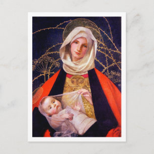Madonna Holding Child Postcard