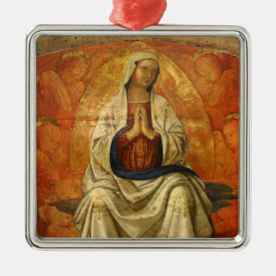 Madonna in Gloria (Virgin Mary Enthroned) Metal Ornament