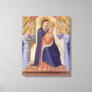Madonna in Glory, c.1315 (tempera on panel) Canvas Print