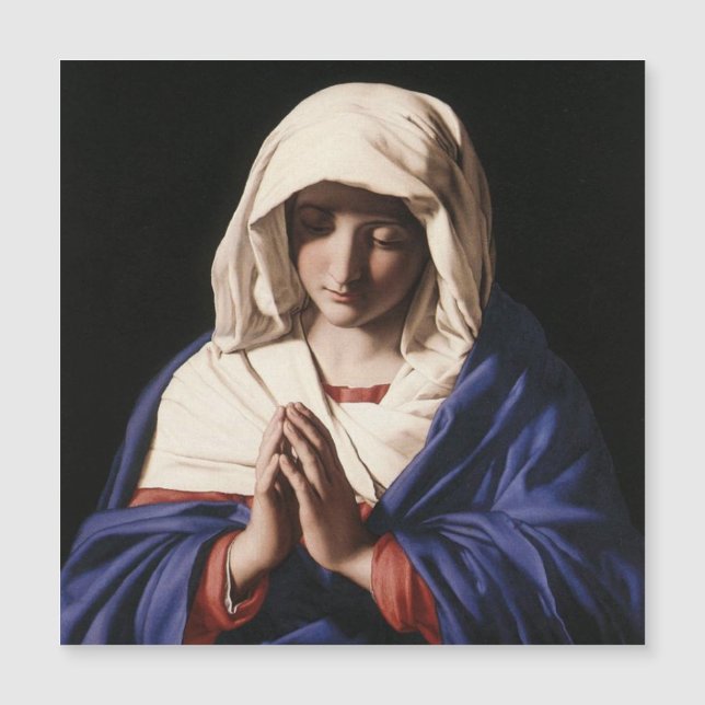 Madonna In Prayer Religious Magnet (Front)
