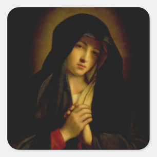 Madonna in Sorrow Square Sticker