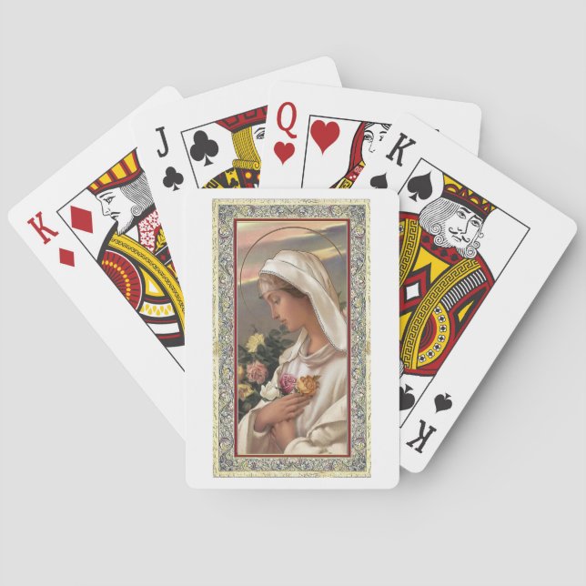 Madonna in White Poker Cards (Back)