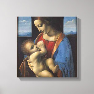 madonna,mary mother of jesus,by leonardo da vinci canvas print