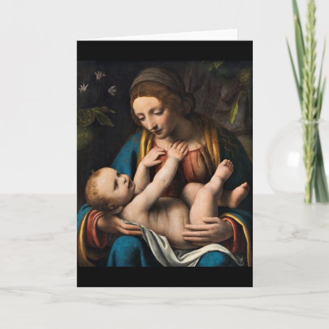 Madonna med  Kristusbarnet Holiday Card (Front)