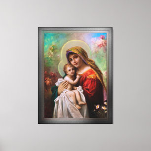 Madonna Mit Dem Jesusknaben by Hans Zatzka Canvas Print