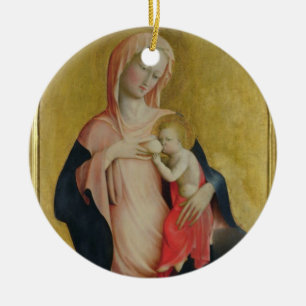 Madonna of Humility, c.1410 (tempera on panel) Ceramic Ornament