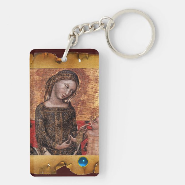 MADONNA OF HUMILITY Parchment Keychain (Back)