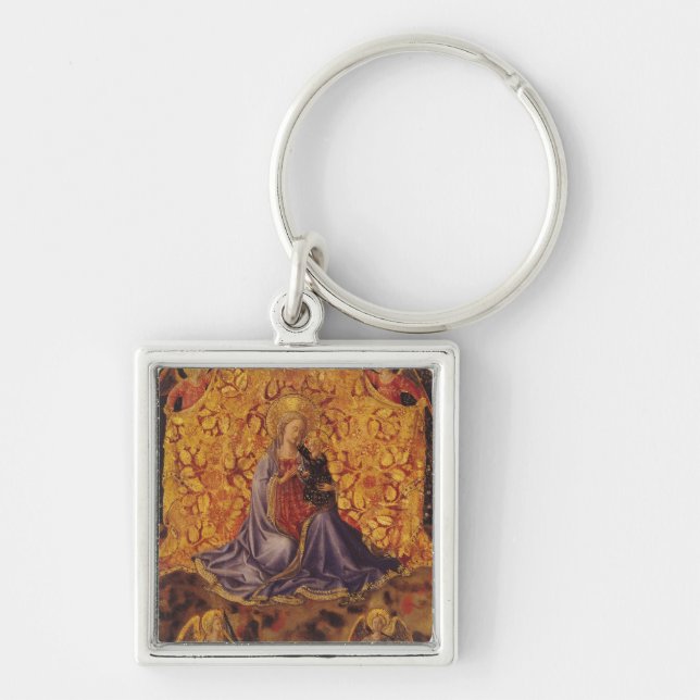 Madonna of Humility with Christ Child and Angels Keychain (Front)
