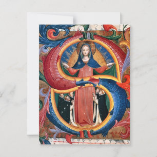 Madonna of Mercy with Kneeling Friars by Angelico  Postcard