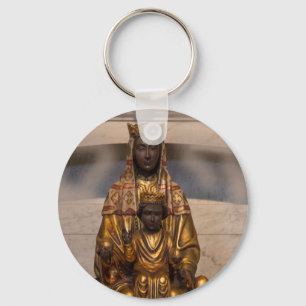Madonna of Montserrat Black Madonna Spain Keychain