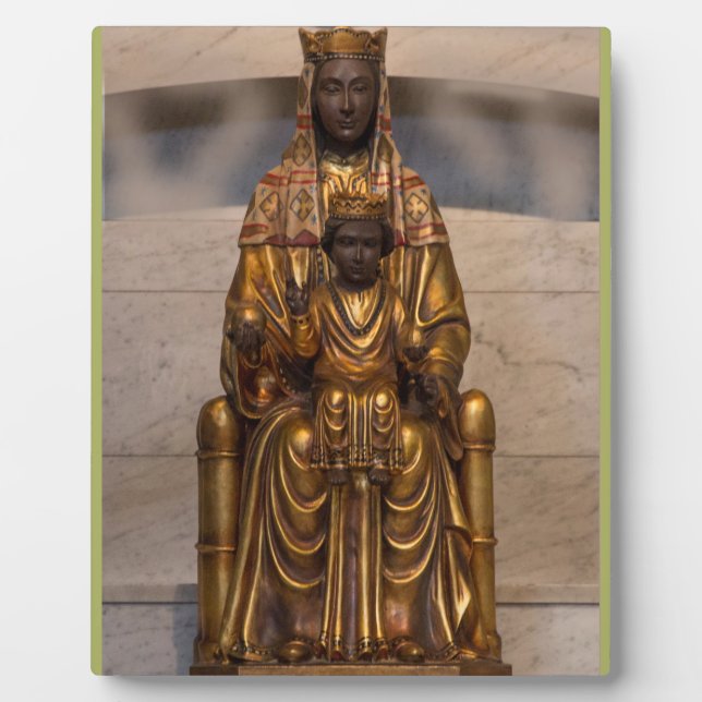 Madonna of Montserrat Black Madonna Virgin Mary Plaque (Front)