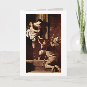 Madonna Of Pilgrims By Michelangelo Da Caravaggio Card