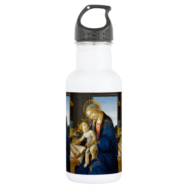 Madonna of the Book by Botticelli 532 Ml Water Bottle (Front)