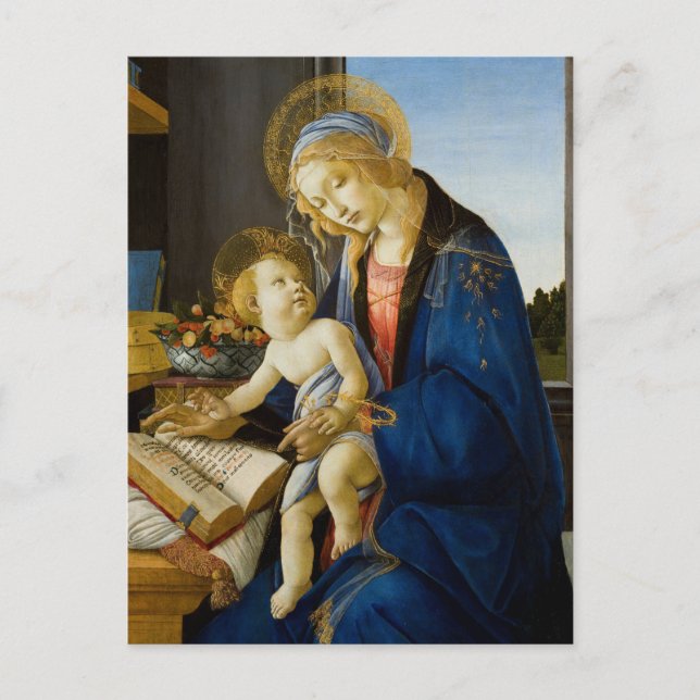 Madonna of the Book Holiday Postcard (Front)