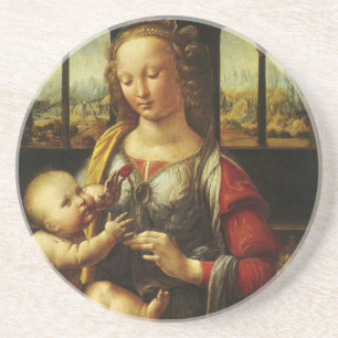 Madonna of the Carnation by Leonardo da Vinci Coaster