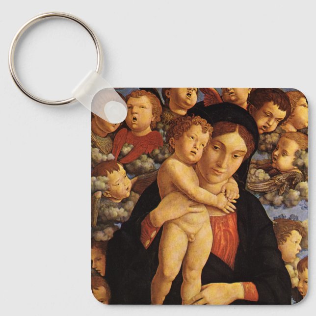 Madonna of the Cherubim by Andrea Mantegna Keychain (Front)