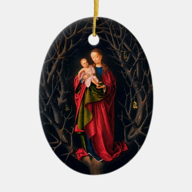 Madonna of the Dry Tree (Petrus Christus, 1462-5) Ceramic Ornament (Front)