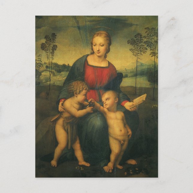 Madonna of the Goldfinch by Raphael Sanzio Postcard (Front)