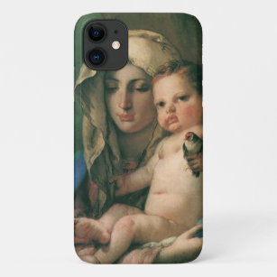 Madonna of the Goldfinch by Tiepolo, Vintage Art iPhone 11 Case