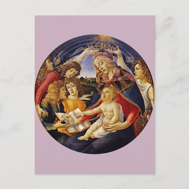 Madonna of the Magnificat by Botticelli Postcard (Front)