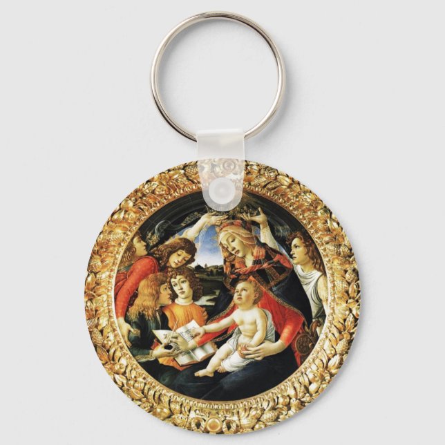 Madonna of the Magnificat Keychain (Front)