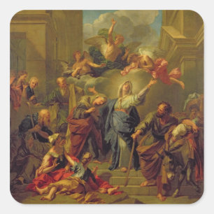 Madonna of the Magnificat Square Sticker