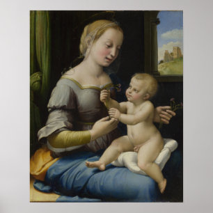 Madonna of the Pinks by Raphael - Poster