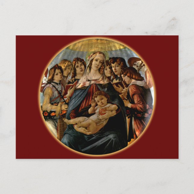 Madonna of the Pomegranate - Botticelli Postcard (Front)