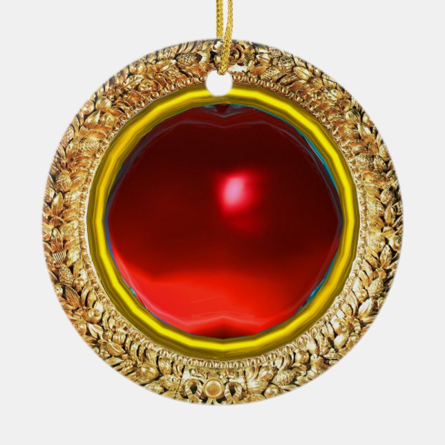 Madonna of the Pomegranate Ceramic Ornament (Front)