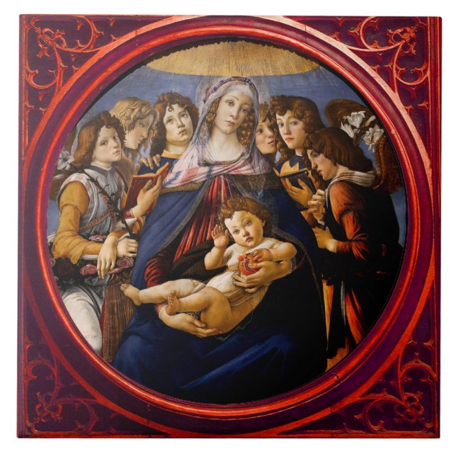Madonna of the Pomegranate Tile (Front)