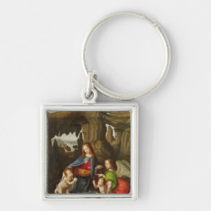 Madonna of the Rocks Keychain