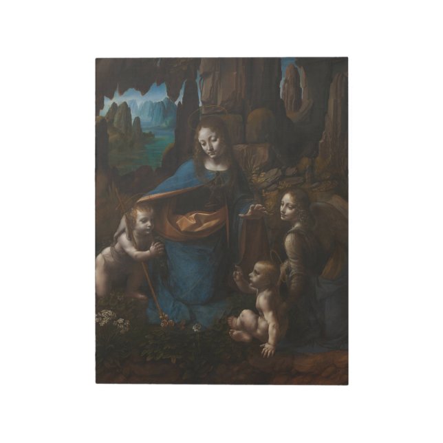 Madonna of the Rocks, Virgin Mary, Jesus, John Notepad (Rotated)